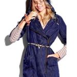 CAbi Woman’s Anorak Adventure Indigo Blue Hooded Zip Jacket Size Small Photo 0