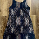 Kyodan‎ Outdoor Leaf Print Mini Dress, Women's Size L Navy Bra Built In Pockets Black Size L Photo 0