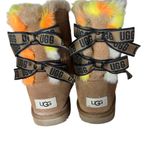 UGG  Bailey Bow Plaid Punk Chestnut Boots Women’s Size 7 Photo 5