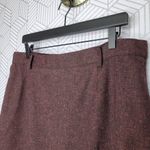 Burgundy Saks Fifth Ave Black Label Tweed Skirt Sz 14 Red Photo 2