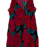 Arden B . Floral Sheer‎ V-Neck Tank Top Sleeveless Swing Tunic Small Women Multi Photo 0