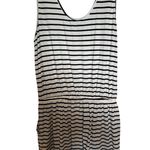 Amazon Romper Sleeveless black and white horizontal stripe with pockets size XL Photo 2