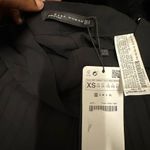 ZARA woman pleated flare wide leg black pants Photo 7