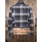 American Eagle Y2K  Moto Jacket‎ Small Plaid Wool Blend Zip Coat 2009 Photo 4