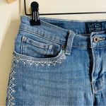 Lucky Brand  The Roll Up Embroidered Denim Shorts size 4 / 27 Long Inseam Photo 2