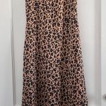 Adore Me NWT Brown Animal Print Midi Slip Dress Photo 0