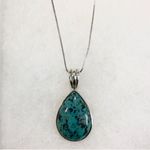 Genuine Whitney Kelly Turquoise Sterling Silver Necklace Green Photo 2