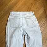 Juicy Couture White Embroidered Girlfriend Jeans Size 27, Floral Stitch, Raw Hem Photo 12