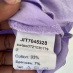 SheIn purple short sleeve butterfly crop top shirt Photo 4