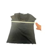 Laura Scott 🔥5/20🔥  Embellished Tee Sz S Black NWT Photo 6