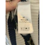 MOTHER The Chin Ups Striped Cotton Stretch Tank Top Medium White Photo 5