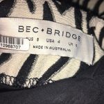 Bec & Bridge Women's Size 4 Black White Zebra Cecile Mini Dress Photo 4