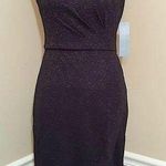 London Times NEW  Textured Black Sleeveless Side Pleated Modcloth Sheath Dress 2 Photo 0