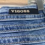 Vigoss The Dublin Denim Capris Size 7/8 Waist Low Rise Rhinestone Buttons Y2k Photo 6