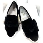 Nine West Onosha Black Slipon Round Toe Velvet Sneaker Wo’s Size 11 Photo 0