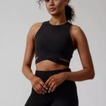Athleta NWT -  Conscious Crop Cut Out A-C Sports Bra Black Size Large Photo 0