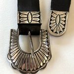Vintage Navajo sterling silver ranger buckle set with tip Photo 0