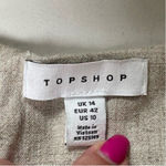 Topshop linen blend shorts romper jumpsuit beige Sz US 10 Photo 12