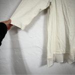 Soft Surroundings  Cream 3/4 Sleeve Blouse Womens M Flowy Lightweight Classic Photo 2