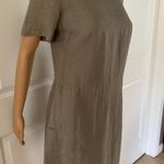 EUC Linen Dress Short Sleeve Tan Photo 4