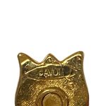 Avon Gold Tone Pink Tulip Flower Pot Dangle Clip Earrings Green Enamel Cottage Photo 5