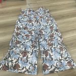 Old Navy  Maternity Floral Spaghetti Straps Wide Leg‎ Jumpsuit Size XL Photo 4