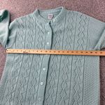 Haband Vintage Light Green Cable Knit Cardigan Sweater Womens Medium Acrylic Photo 4