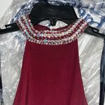 B Darlin Burgundy Two Piece Formal Dress Set Size: 1/2 Photo 5