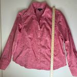 Lands' End  Pink Paisley Button Down Shirt Size 18W Preppy Feminine Office Casual Photo 6