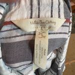Matilda Jane  textured gray white‎ striped button down shirt size S Photo 4