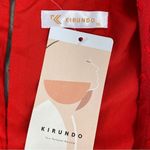 Kirundo Clip Dot Tiered Ruffle Chiffon Babydoll Tunic Top‎ Red XL Red Photo 7