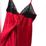 Frederick's of Hollywood Vintage Fredrick’s Of Hollywood Lingerie Slip Plus Size 2XL Open Front Red Satin Photo 2
