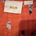 Anthropologie  Maeve Maya Orange Multi Floral Flutter Sleeve‎ Top Sz 8 Photo 6