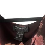 Connected Y2k Pink Brown Fairy Beaded‎ Floral Tiered Chiffon Midi Dress Size M Photo 7