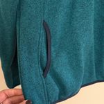 L.L. Bean Women’s Fleece Pullover Teal Quarter Snap Cozy Jacket Photo 2