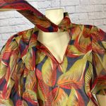 CQ by CQ  Multicolored top with big Puff sleevse size large Photo 5