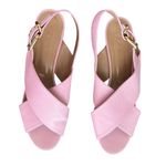 Marni Women’s Pink Leather Open Toe Platform Wedge Sandals Heels Size 40 Photo 2