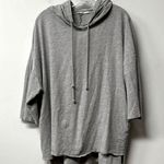 ZARA Trafaluc Sweatshirt Quarter sleeve Gray Knit Hooded Pockets Large Athletic Photo 0