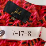 Jack by BB Dakota Jack BB Dakota‎ Dress Women's Small Pink Red Chevron Keyhole Mini Photo 4