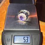 Rose de France Amethyst Natural Red Garnet Sterling Silver Cocktail Ring Size 10 Purple Photo 7