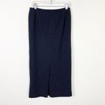 Apostrophe Vintage Y2K  Charcoal Grey Pinstriped Long Midi Pencil Skirt Size 8 Photo 1