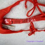 New! Set! Zulu & Zephyr Free People Tie Curve Brief Bikini, size 4‎ Orange Photo 9