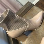 Women’s slip on Ankle boots chunky block heel Tan Size 7 Photo 7