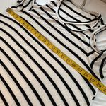 Bellamie blouse loose fit stripes cold shoulder short sleeve cut out Sz large Photo 4