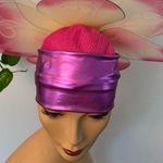 Handmade pink floral hat. This hat was made for the stage in the theater. Photo 8