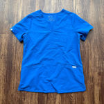 FIGS  Women’s Royal Blue Casma Three Pocket Scrub Top - Size S Photo 0