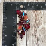 Press Vintage Stunning KRAMER Satin Glass Brooch Photo 6