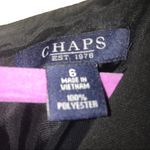 Dress Classic Little Black Dress LBD by Chaps, Sz 6 EUC V Neck Ruffles Photo 5