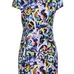 Versace NWT. $1996  Baroccoflage Print Mini Dress In Black IT38/US2 blue Photo 6