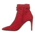 XOXO TANIAH POINTED TOE ANKLE BOOTS STILETTO HEEL RED SUEDE WOMENS SIZE 7.5 Photo 2